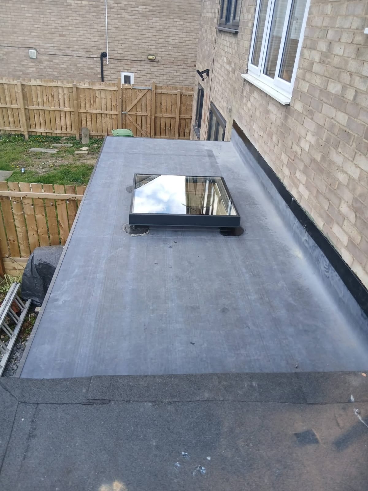 Flat roof and roof lantern detail finished by Ashurst and Sons Roofing